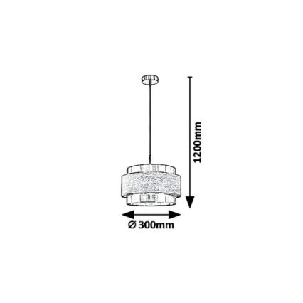 Rabalux 5383 - Lámpara colgante BASIL 1xE27/40W/230V