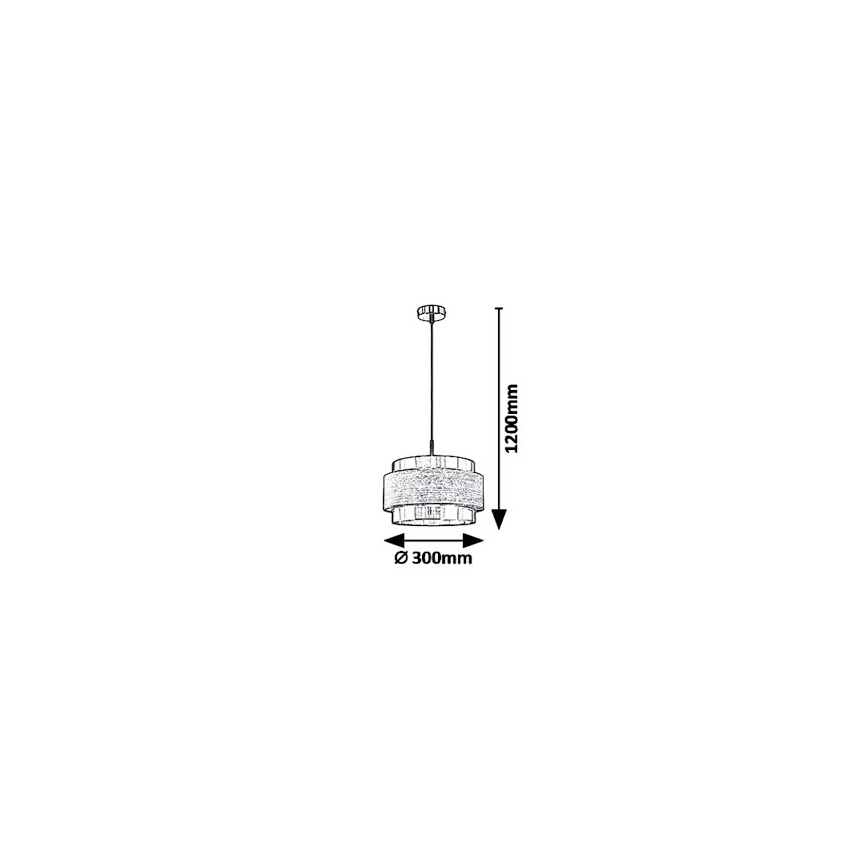 Rabalux 5383 - Lámpara colgante BASIL 1xE27/40W/230V