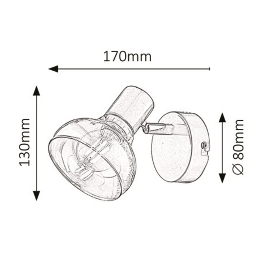 Rabalux - Aplique 1xE14/40W/230V cromo brillante