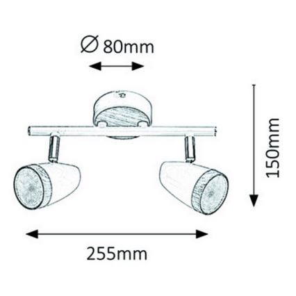 Rabalux 5565 - Foco LED KAREN 2xLED/4W/230V