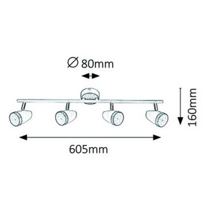 Rabalux 5567 - Foco LED KAREN 4xLED/4W/230V