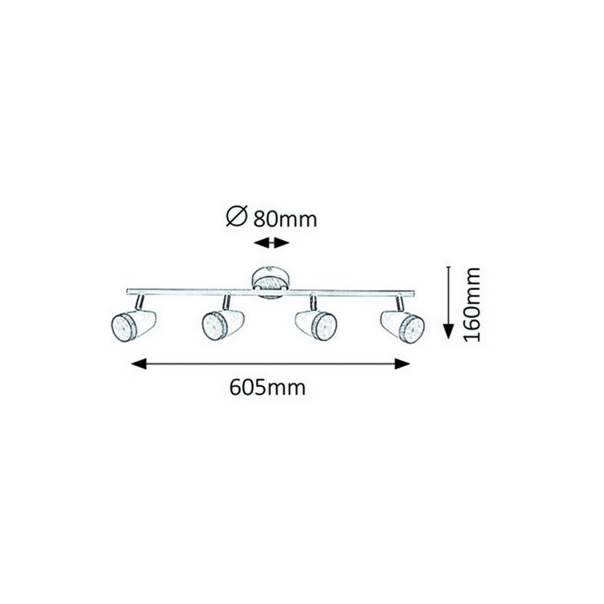 Rabalux 5567 - Foco LED KAREN 4xLED/4W/230V