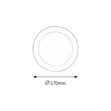 Rabalux - Lámpara empotrada LED para baños LED/12W/230V IP44 4000K