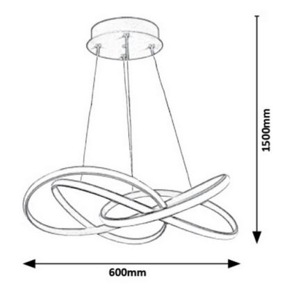 Rabalux - Araña LED colgante LED/40W/230V