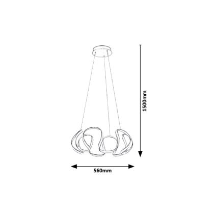 Rabalux - Araña LED colgante LED/38W/230V