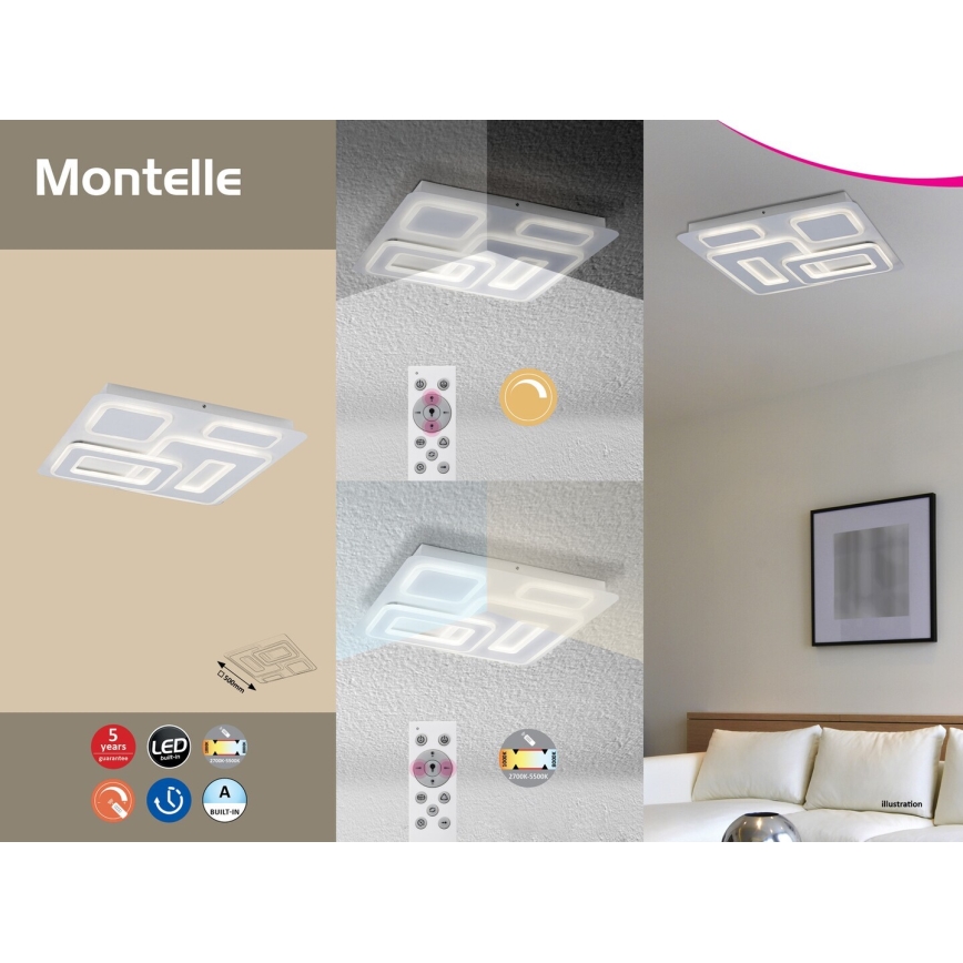 Rabalux - Plafón LED regulable a control remoto LED/56W/230V