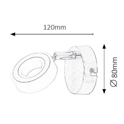 Rabalux - Foco LED de pared ZORA 1xLED/4,5W/230V