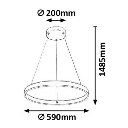 Rabalux - LED Lámpara colgante regulable LED/36W/230V + CR