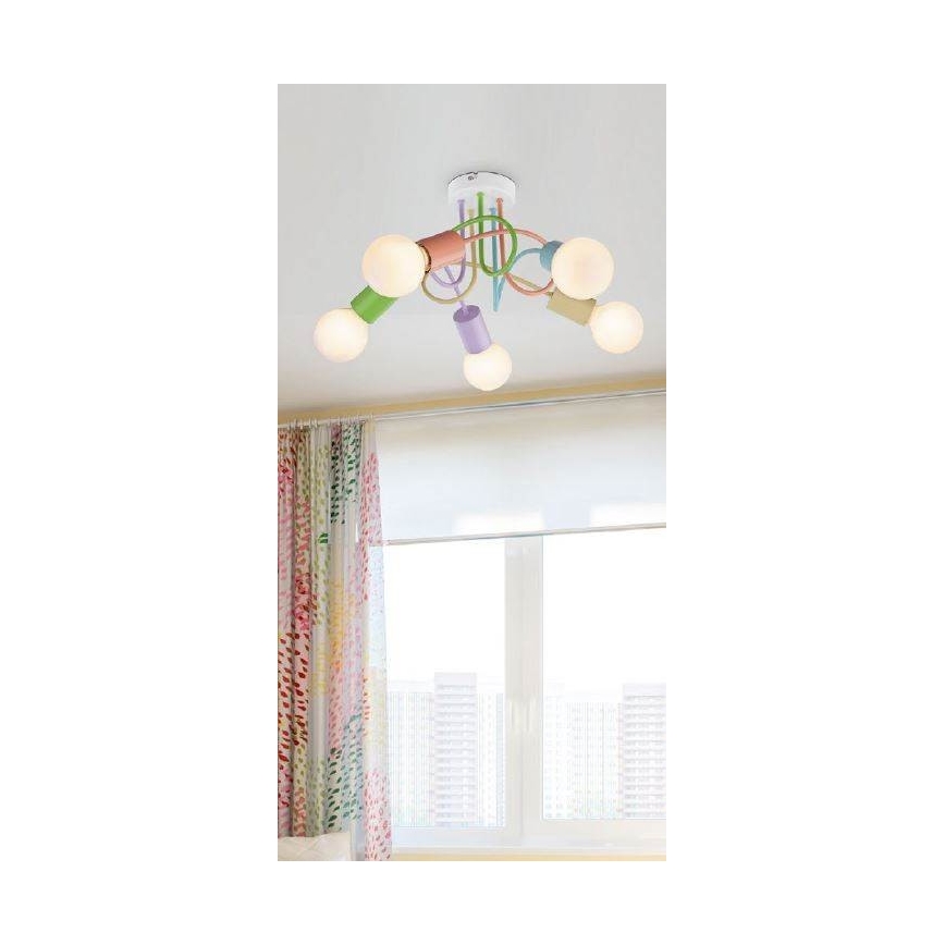Rabalux 6340 - Lámpara de techo LINETT 5xE27/40W/230V