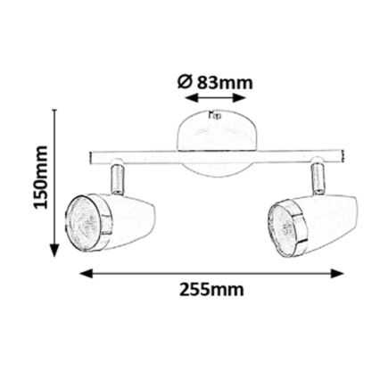 Rabalux - Foco LED 2xLED/4W/230V