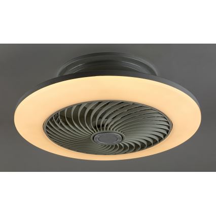 Rabalux - Plafón LED regulable con ventilador DALFON LED/36W/230V 3000-6000K + mando a distancia