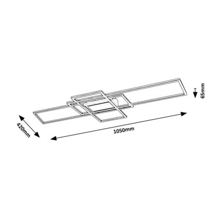 Rabalux - Plafón LED regulable LED/54W/230V 3000-6500K + mando a distancia