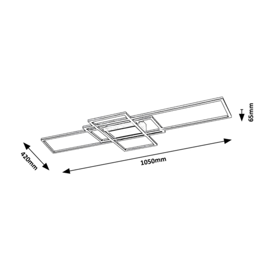 Rabalux - Plafón LED regulable LED/54W/230V 3000-6500K + mando a distancia