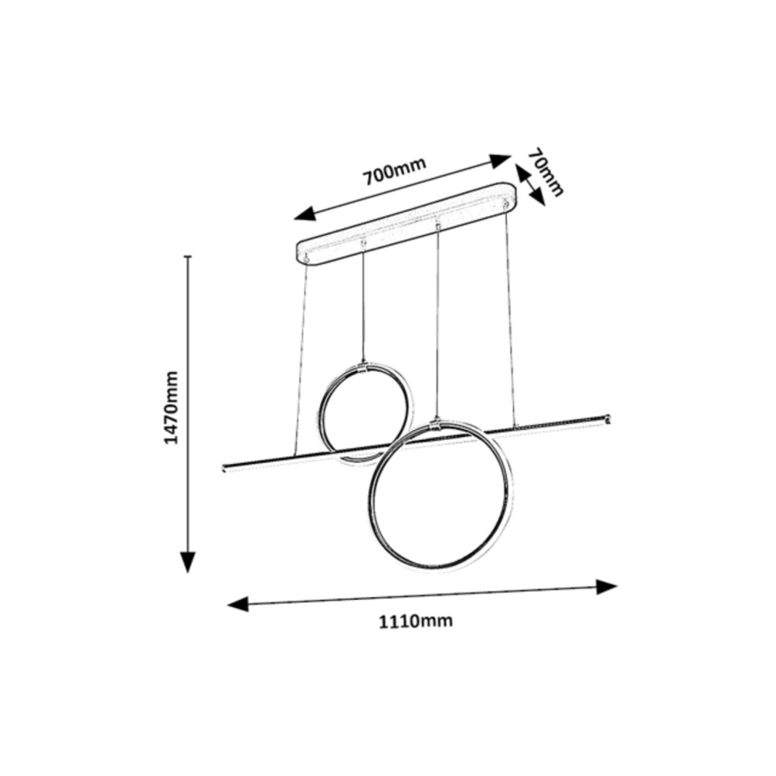 Rabalux - Lámpara LED colgante LED/48W/230V