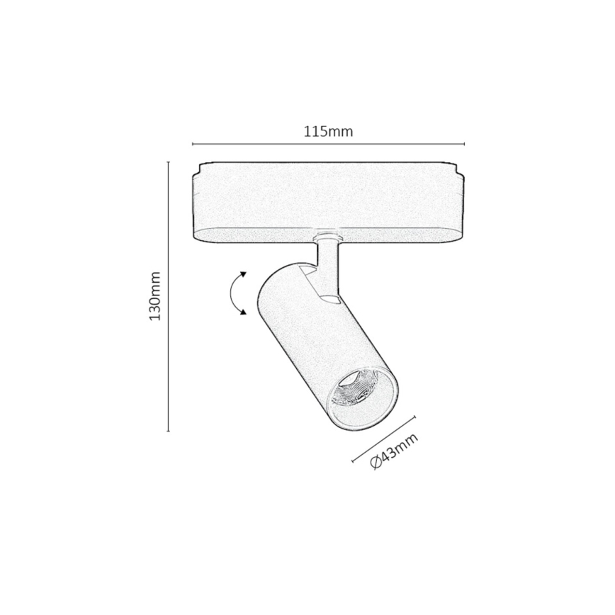 Rabalux - LED Foco para sistema de riel monofásico LED/10W/230V 3000K negro