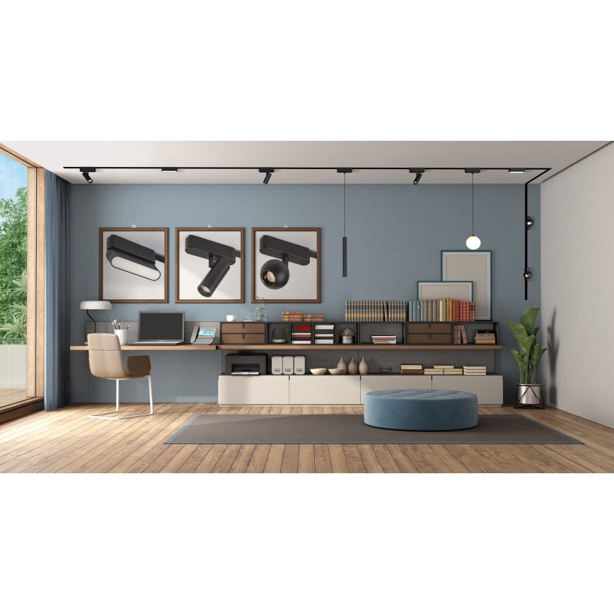 Rabalux - LED Plafón regulable para sistema de raíles monofásico LED/6W/24V 2700-5500K Wi-Fi Tuya 11,5 cm negro