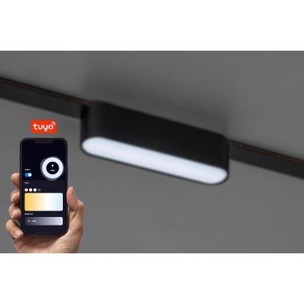 Rabalux - LED Plafón regulable para sistema de raíles monofásico LED/6W/24V 2700-5500K Wi-Fi Tuya 11,5 cm negro