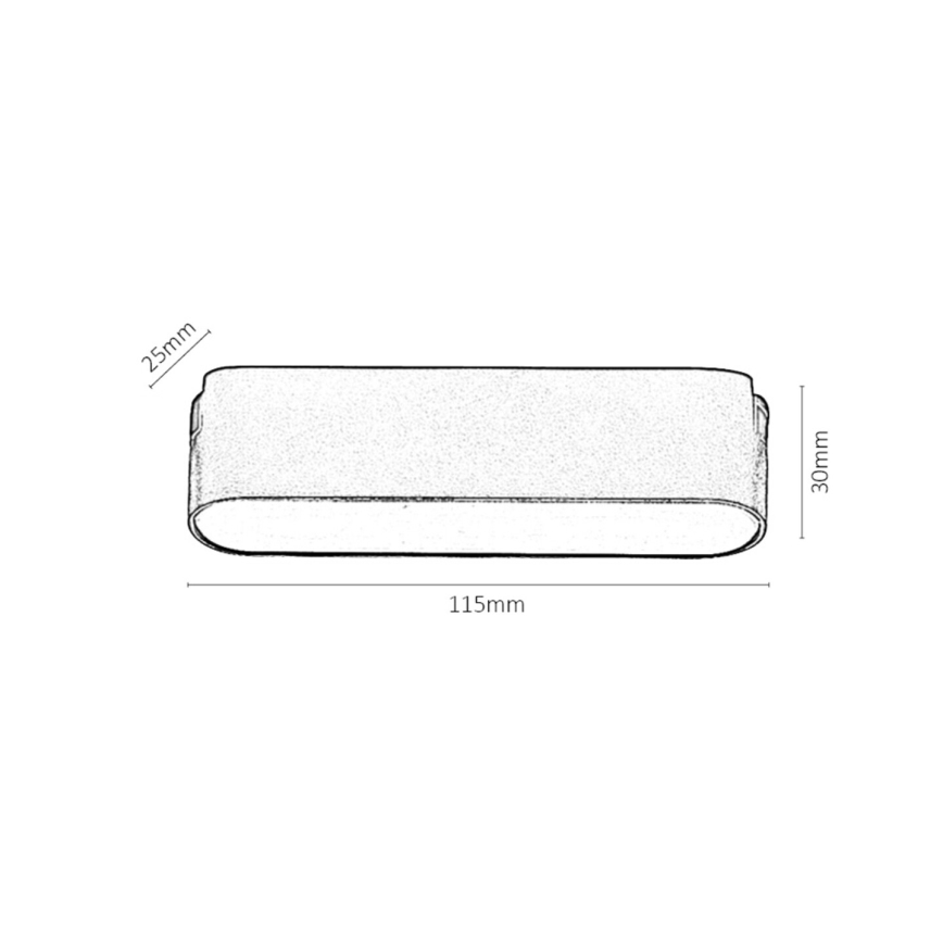 Rabalux - LED Plafón regulable para sistema de raíles monofásico LED/6W/24V 2700-5500K Wi-Fi Tuya 11,5 cm negro