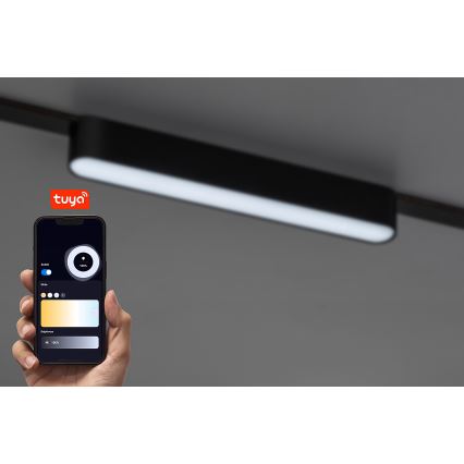 Rabalux - LED Plafón regulable para sistema de raíles monofásico LED/12W/24V 2700-5500K Wi-Fi Tuya 22 cm negro