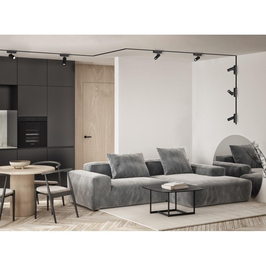 Rabalux - LED Foco regulable para sistema de raíles monofásico LED/9W/24V 2700-5500K Wi-Fi Tuya negro