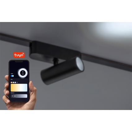 Rabalux - LED Foco regulable para sistema de raíles monofásico LED/9W/24V 2700-5500K Wi-Fi Tuya negro