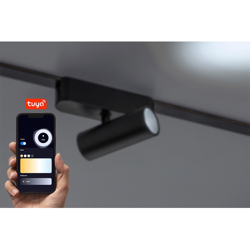 Rabalux - LED Foco regulable para sistema de raíles monofásico LED/9W/24V 2700-5500K Wi-Fi Tuya negro