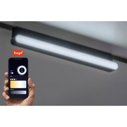 Rabalux - LED Plafón regulable para sistema de raíles monofásico LED/13W/24V 2700-5500K Wi-Fi Tuya 33 cm negro