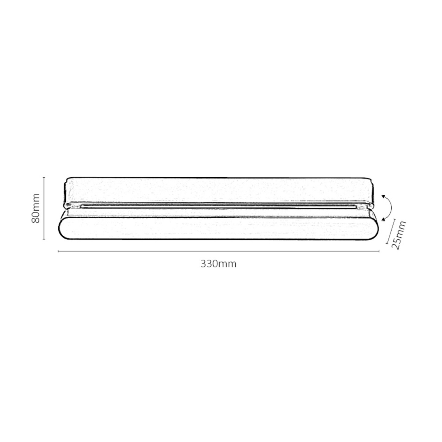 Rabalux - LED Plafón regulable para sistema de raíles monofásico LED/13W/24V 2700-5500K Wi-Fi Tuya 33 cm negro
