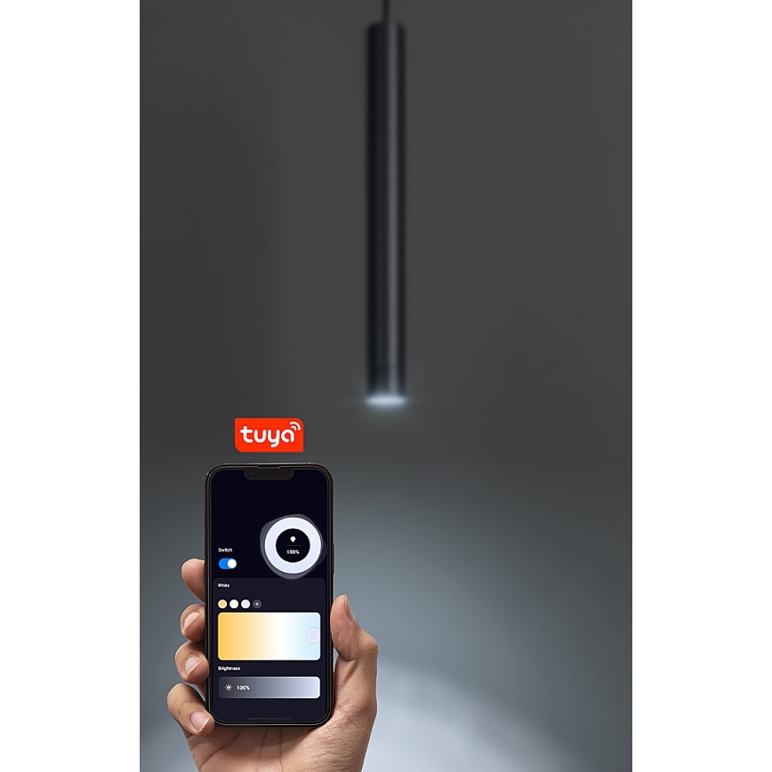 Rabalux - Lámpara de araña LED regulable para sistema de raíles monofásico LED/5W/24V 2700-5500K Wi-Fi Tuya negro