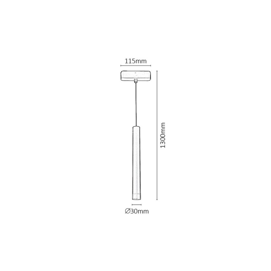 Rabalux - Lámpara de araña LED regulable para sistema de raíles monofásico LED/5W/24V 2700-5500K Wi-Fi Tuya negro