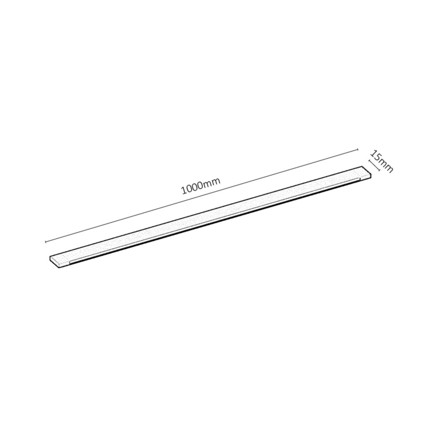Rabalux - Sistema de rieles monofásico 1 m + 2x fin Conector negro