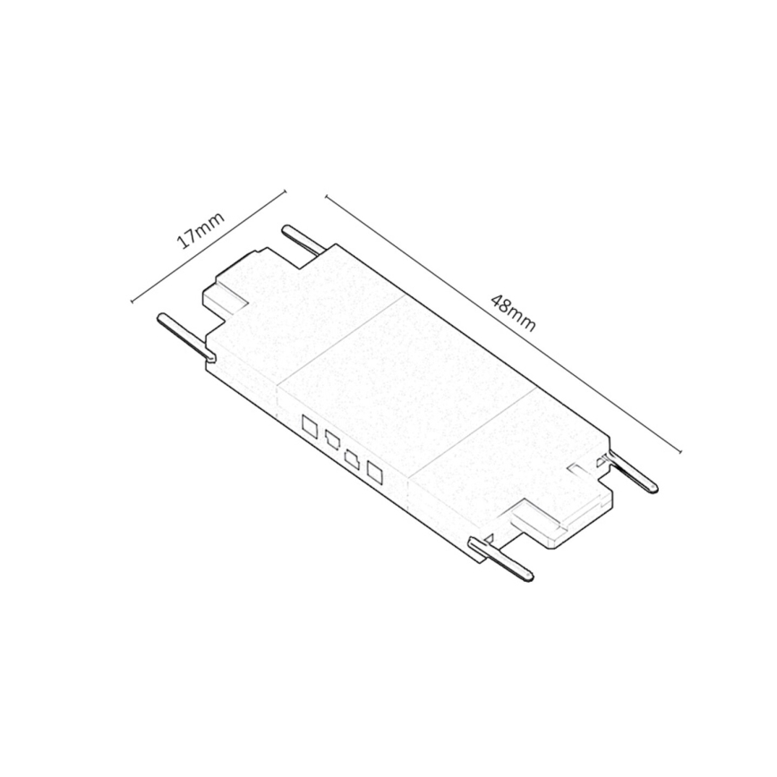 Rabalux - Conector para luces en sistema de rieles tipo recto