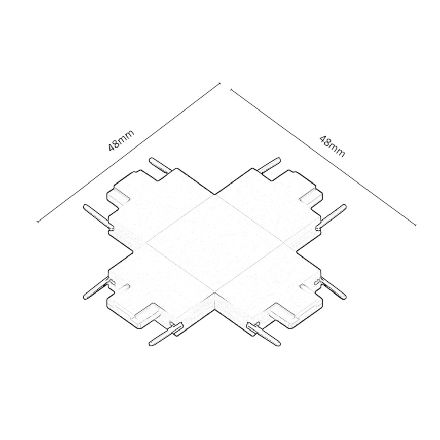 Rabalux - Conector para luces en sistema de rieles tipo +