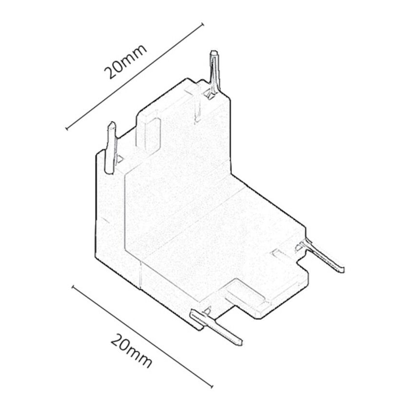 Rabalux - Conector para luces en sistema de rieles tipo L