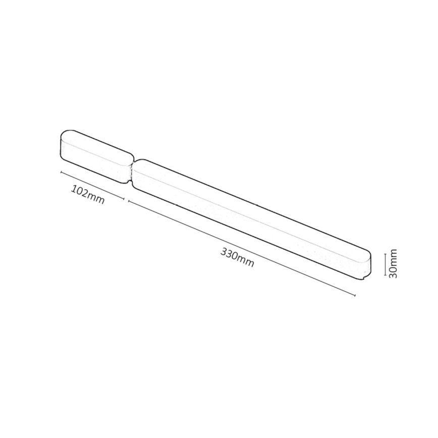 Rabalux - Fuente de alimentación para luces en sistema de riel 80W/230V 10,2 + 33 cm negro