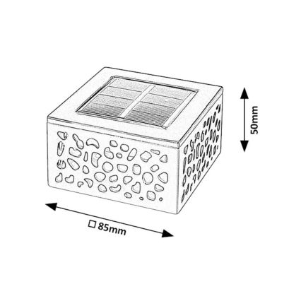 Rabalux - Lámpara solar LED LED/0,5W/1,2V IP44