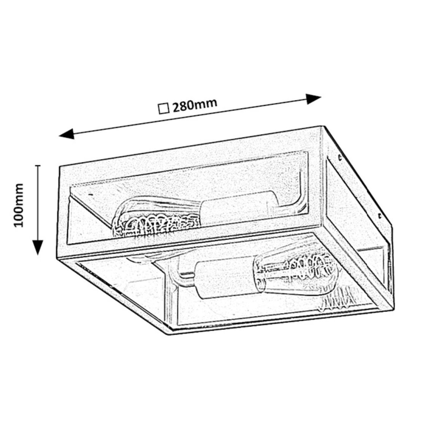 Rabalux - Plafón de exterior 2xE27/60W/230V IP23