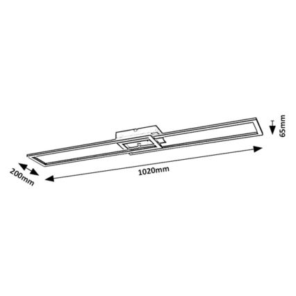 Rabalux - Plafón LED regulable LED/38W/230V 3000-6500K Wi-Fi Tuya + control remoto