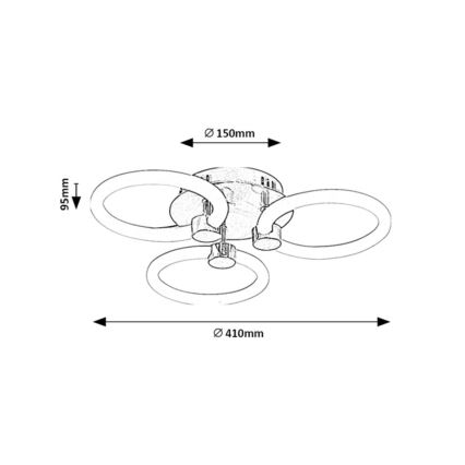 Rabalux - Plafón LED regulable LED/21W/230V 3000/4000/6000K + control remoto