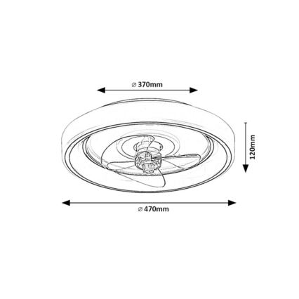 Rabalux - Ventilador de techo LED regulable LED/67W/230V + mando a distancia