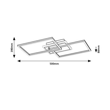 Rabalux - Plafón LED LED/40W/230V 3000K negro