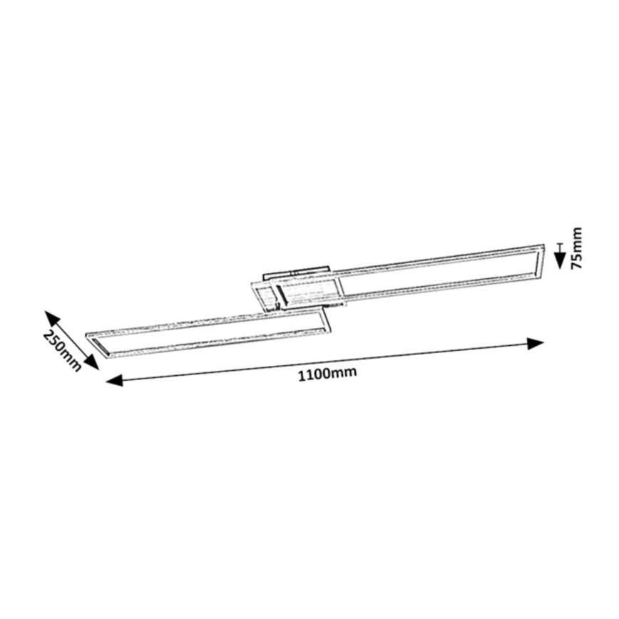 Rabalux - Plafón LED regulable LED/40W/230V 2700-6500K Wi-Fi Tuya cromo mate + control remoto
