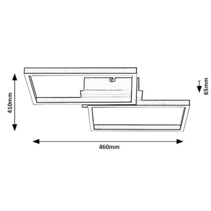 Rabalux - Plafón LED RGBW regulable LED/40W/230V 2700-6500K + control remoto