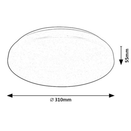 Rabalux - Plafón LED RGB regulable LED/24W/230V Wi-Fi Tuya 3000-6500K 31 cm