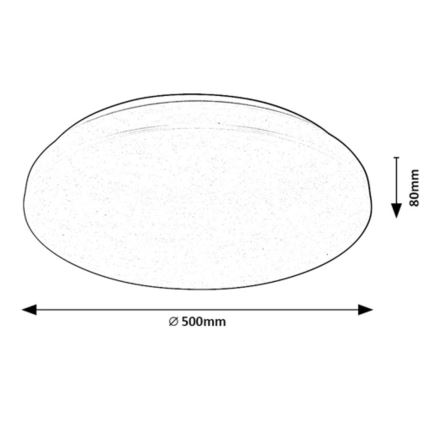 Rabalux - Plafón LED RGB regulable LED/48W/230V Wi-Fi Tuya 3000-6500K 50 cm