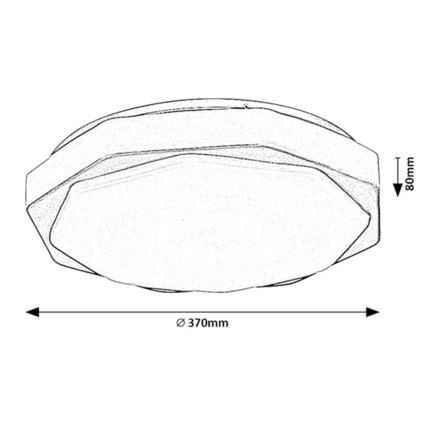 Rabalux - Plafón LED regulable LED/18W/230V 3000K/4000K/6000K + control remoto