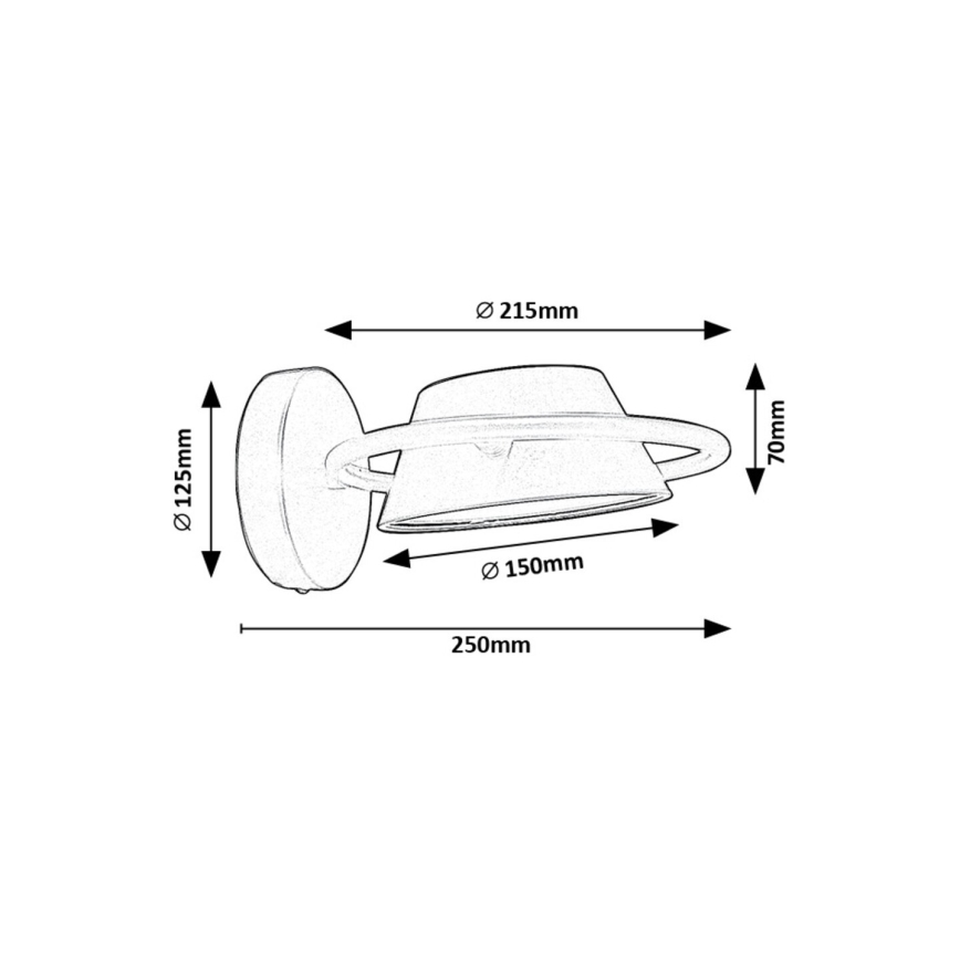 Rabalux - Aplique LED LED/6W/230V 3000K negro