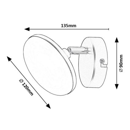 Rabalux - Aplique LED LED/4W/230V 3000K negro