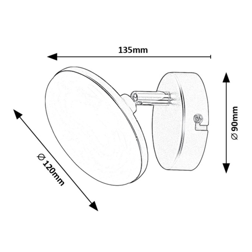 Rabalux - Aplique LED LED/4W/230V 3000K negro