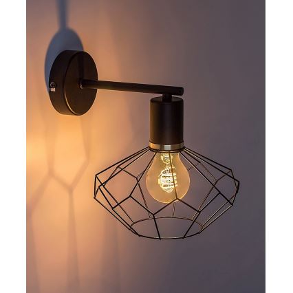 Rabalux - Aplique 1xE27/40W/230V diá. 20 cm negro